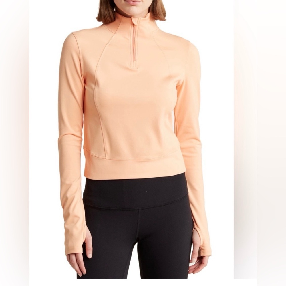 New  Yogalicious Women’s Peach Long Sleeve Sweatshirt S